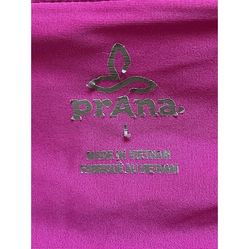 PrAna Womens Colorblock Cropped  Leggings Size‎ L Green Gym Yoga Athletic Wear - Picture 6 of 11